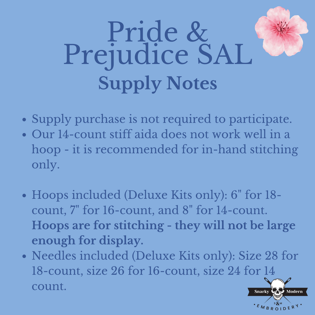 Deluxe Kit with DMC Floss: Pride and Prejudice Stitch-Along – Afterglow ...